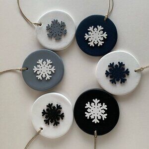 Christmas Snowflake Ornament Set of Six